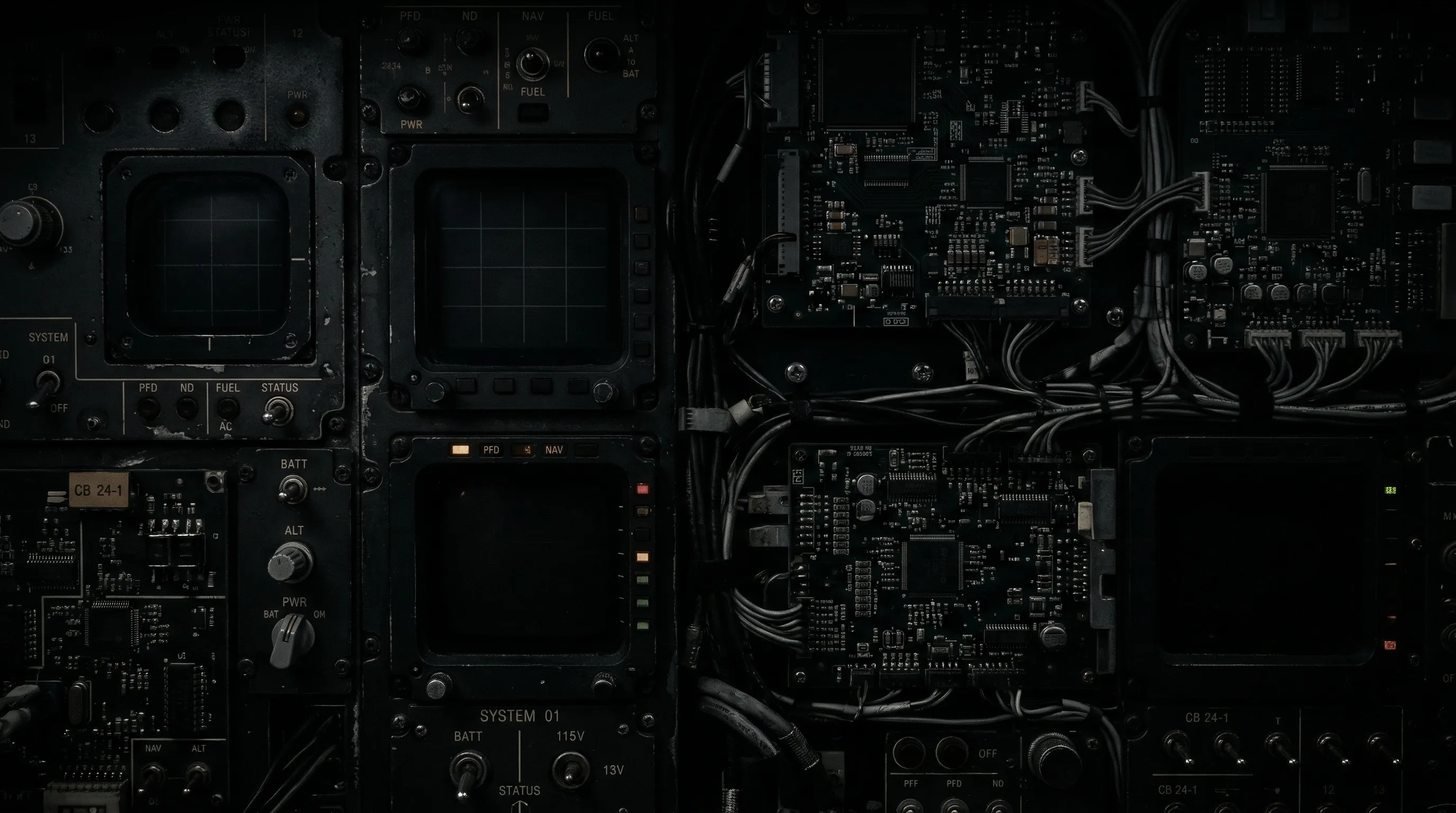 Aviation technical avionics background